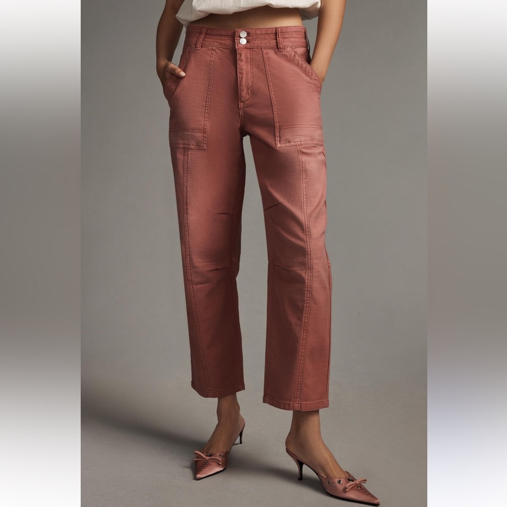Anthropologie Pilcro Cropped Pants Salmon 26T